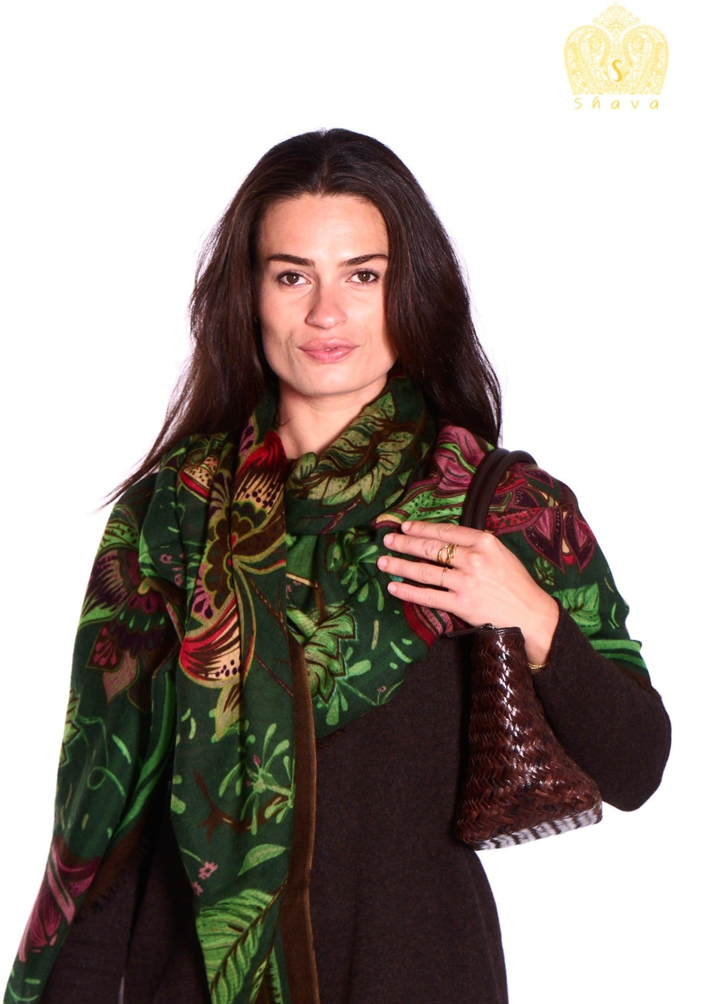 Digi Shawl - Gardenia Forest Green