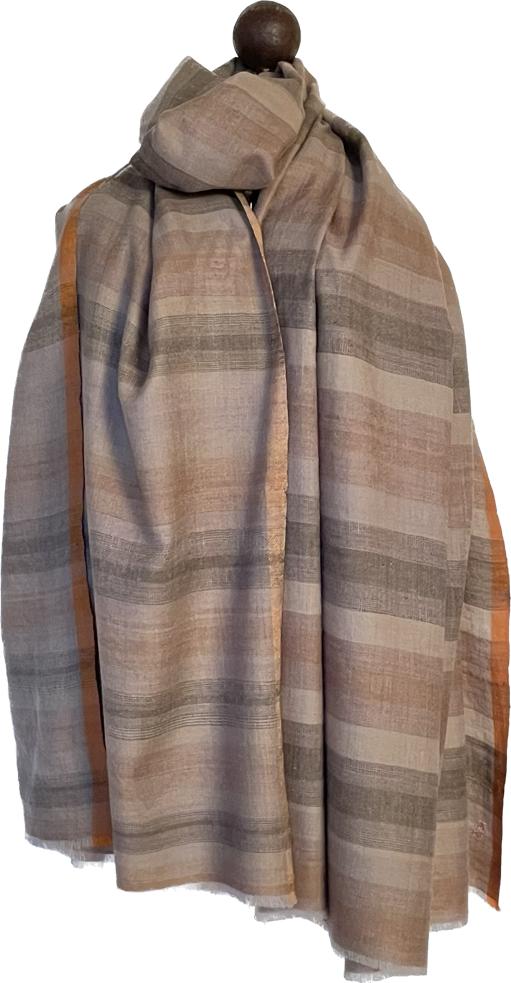 Handspun Cashmere - Natural Striped