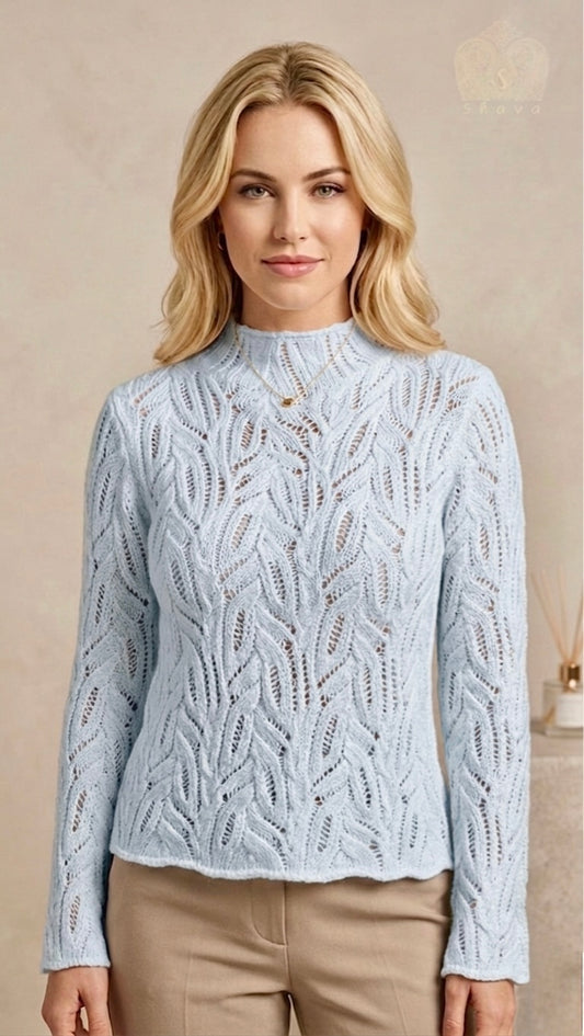 Cotton Pullover Pale Blue