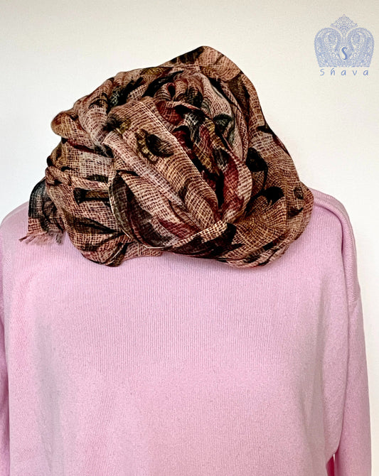 Digi Shawl - Beige Brown